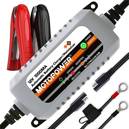 MOTOPOWER MP00205B 12V 1000mA Fully Automatic Battery... - Auto & Moto Amazon Royaume-Uni à 19.96€