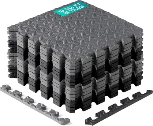 Yes4All Interlocking Floor Mats with Border – Foam Floor... - Sports & Fitness Amazon Royaume-Uni à 11.88€
