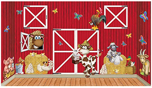Beistle S29AZA Barnyard Photo Backdrop Geburtstagsdeko... - Jouets & Jeux Amazon Allemagne à 36.30€