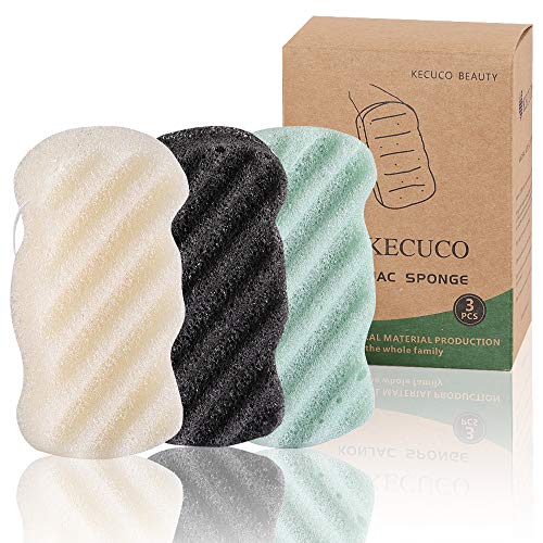 KECUCO Konjac Lot de 3 éponges corporelles pour bébés... - Beauté & Parfums Amazon France à 14.91€