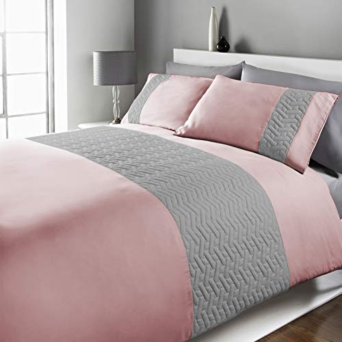 Brentfords Pinsonic Duvet Cover with Pillow Case Embossed... - Maison & Cuisine Amazon Royaume-Uni à 20.12€