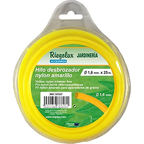 Riegolux Hilo de Nylon para Desbrozadora 1,6 mm x 25 m... - Jardin & Extérieur Amazon Espagne à 2.55€