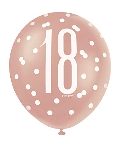 Unique Party 84915 Number Latex Balloons-12 | Rosegold | 6... - High-Tech & Électronique Amazon Royaume-Uni à 1.99€