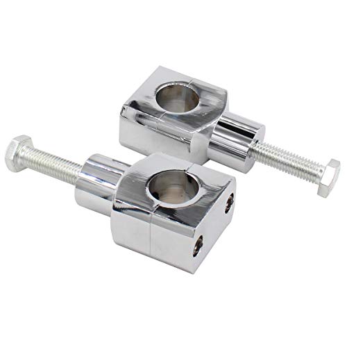 ApplianPar Chrome Motorcycle 1 Inch Handlebar Risers Round... - Auto & Moto Amazon Royaume-Uni à 22.13€