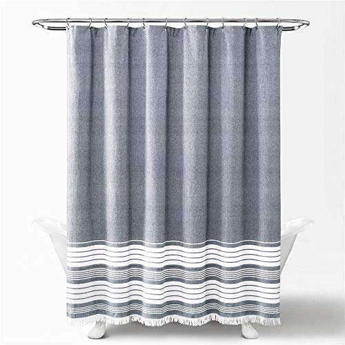Lush Decor Nantucket Rideau de Douche, Bleu Marine, à... - Maison & Cuisine Amazon France à 20.78€