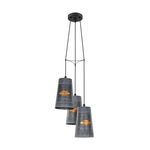 EGLO Pendelleuchte Honeybourne, 3 flammige Hängelampe... - Maison & Cuisine Amazon Allemagne à 37.66€