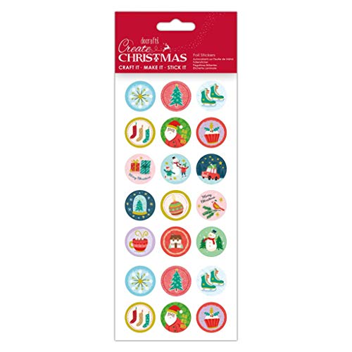 Create Christmas Foil Stickers - Cute Circles - Auto & Moto Amazon Royaume-Uni à 1.50€