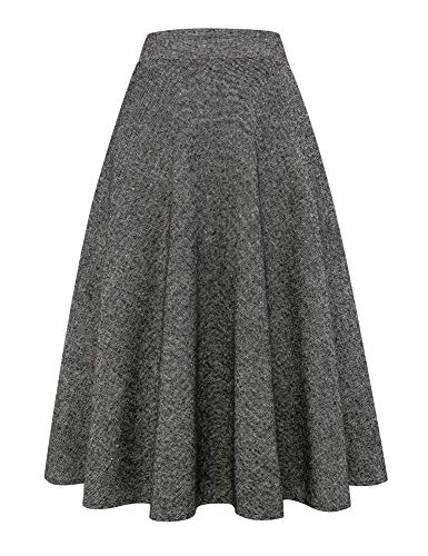 Idealsanxun, Faldas largas de Lana a Cuadros para Mujer... - Maison & Cuisine Amazon Espagne à 34.39€