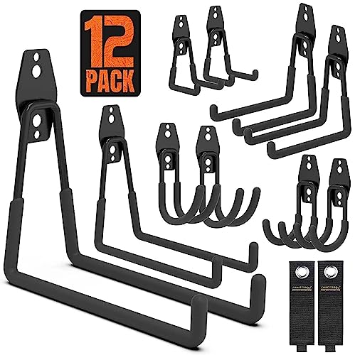 Garage Hooks, 12 Pack Wall Storage Hooks with 2 Extension... - Maison & Cuisine Amazon Royaume-Uni à 13.13€