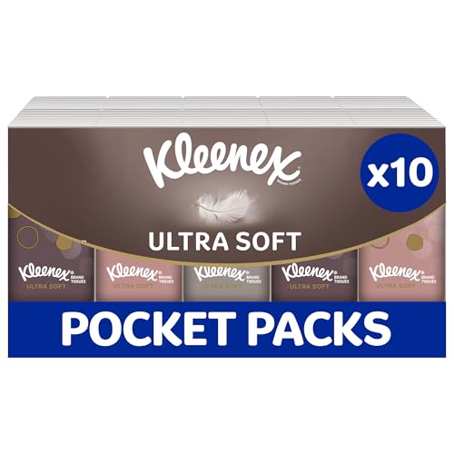 Kleenex Lot de 10 paquets de 7 mouchoirs ultra doux 4 plis - Épicerie Amazon France à 3.09€