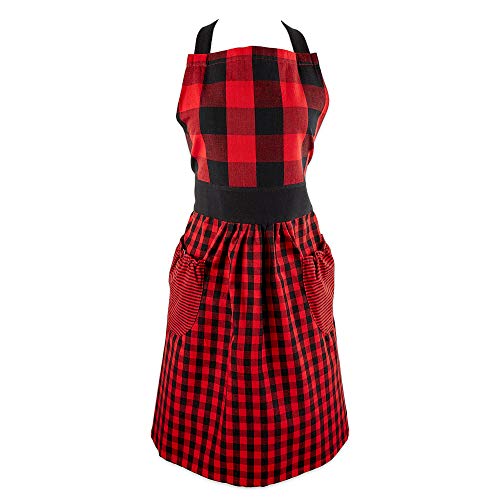 DII Küchenkollektion Gingham-Karo, Baumwolle, rot/schwarz... - Maison & Cuisine Amazon Allemagne à 10.92€