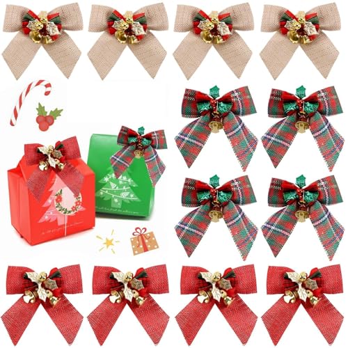 JOHOUSE Weihnachtsbaumschleifen, 24 Stück Weihnachtsschleife... - Maison & Cuisine Amazon Allemagne à 20.52€