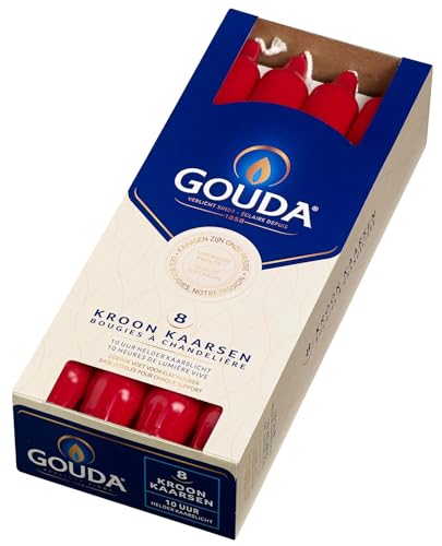 Gouda Candela Corona Rosso Rubino 240/24, 8 Pezzi - Amazon Italy à 22.75€