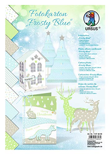 Ursus 11374699 - Fotokarton, Frosty Blue, DIN A4, 300 g/qm... - Maison & Cuisine Amazon Allemagne à 4.42€