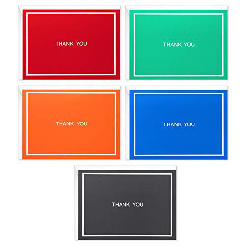 Hallmark Thank You Cards, Assorted Solid Colors (Pack of 50... - Auto & Moto Amazon Royaume-Uni à 6.48€