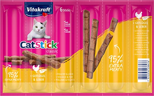 Vitakraft Snack per gatti, bastoncini carnosi con pollame e... - Pet Supplies Amazon Italy à 8.16€