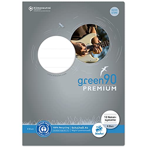 Staufen 040790014 – Music Book Green, DIN A4, 12 Music... - Maison & Cuisine Amazon Royaume-Uni à 3.10€