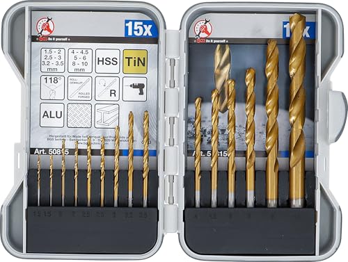 BGS Diy 50815 | HSS Twist Drill Set | titanium nitrated |... - Home & Kitchen Amazon UK à 8.65€
