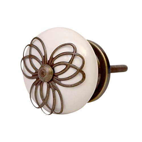 Knober Bouton de meuble en céramique blanche porcelaine 40... en promo à 1,90€ (-84%) sur Amazon FR