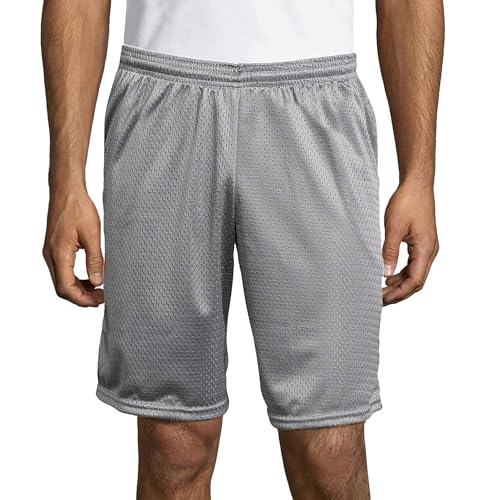 Hanes Mesh Pocket Short Pantalones Cortos, Gris (Athletic... - Sports & Fitness en promo à 23.91€