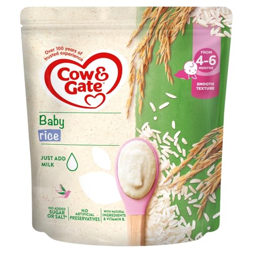 Cow & Gate Baby Rice from 4 to 6 Months Onwards, 100g - Bébé & Puériculture Amazon Royaume-Uni à 1.55€