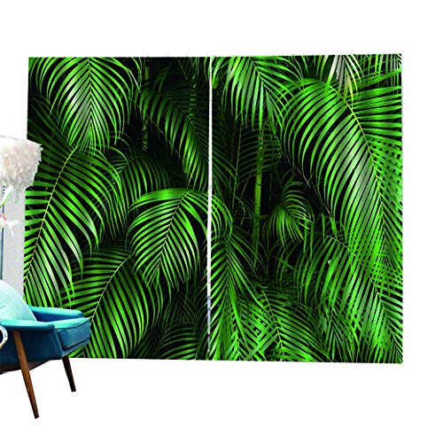 drunkenman Verdunkelungsvorhänge mit grünem Blättermuster... - Maison & Cuisine Amazon Allemagne à 5.08€