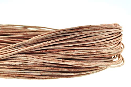 esnado Corda in pelle rotonda 2 mm. Avorio mélange - 1 metro - Loisirs Créatifs Amazon Italie à 1.25€