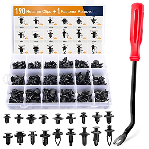 GOOACC GRC-82 190 Pcs Car Retainer Clips & Fastener... - Auto & Moto en promo à 17.49€