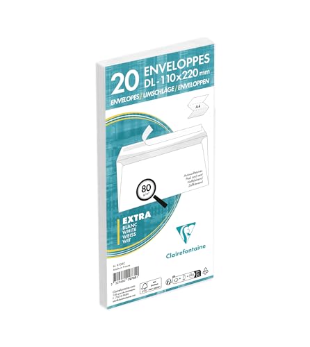 Clairefontaine 9735C - Paquete de 20 sobres blancos... - Auto & Moto Amazon Espagne à 2.36€