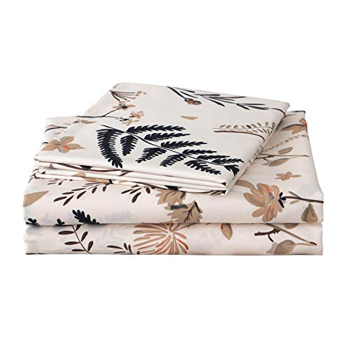 JSD Komfor 4-teiliges Bettlaken-Set, Queen-Size-Blumenblätte... - Deal Amazon à 19.10€