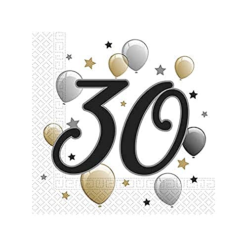 Procos 88866 - Tovaglioli Happy Birthday, Milestone 30, 33... - Auto & Moto Amazon Italie à 2.99€