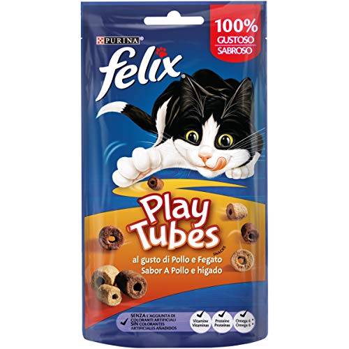 Felix Purina Play Tubes Snacks au goût de Poulet et Foie... en promo à 15,33€ (-43%) sur Amazon FR