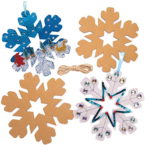 Baker Ross Glitzer 3D Schneeflocken Kränze (10 Stück)... - Maison & Cuisine Amazon Allemagne à 6.99€