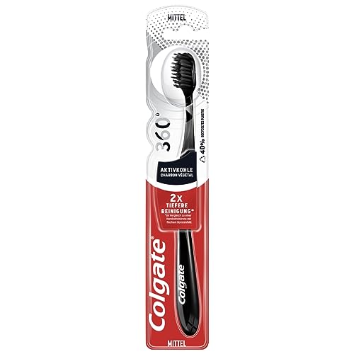 Colgate Toothbrush 360° Activated Carbon, Medium, 1 Piece –... - Beauté & Parfums en promo à 2.50€