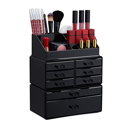Relaxdays Makeup Organizer with Drawers, Stacking Makeup... - Home & Kitchen Amazon UK à 24.69€