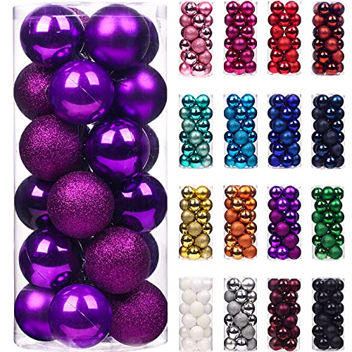 Emopeak Lot de 24 Boules de Noël pour Sapin de Noël... - Maison & Cuisine Amazon France à 9.83€
