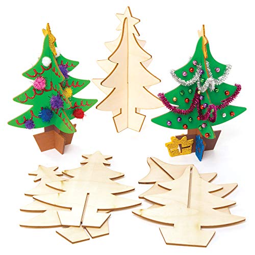Baker Ross AW983 Wooden 3D Christmas Trees Kit, Festive... - Amazon Royaume-Uni à 11.13€