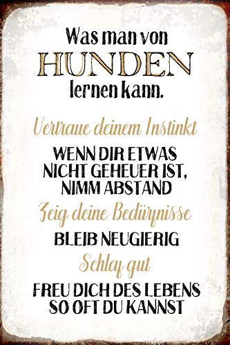 Schatzmix Spruch Wenn Man von Hunden Lernen kann... - Amazon Allemagne à 6.09€