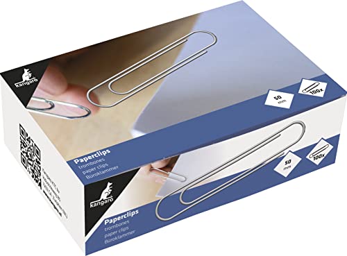 Lot de 100 pinces à papier Kangaro 50 mm Enrichi - Bricolage & Outils Amazon France à 3.46€