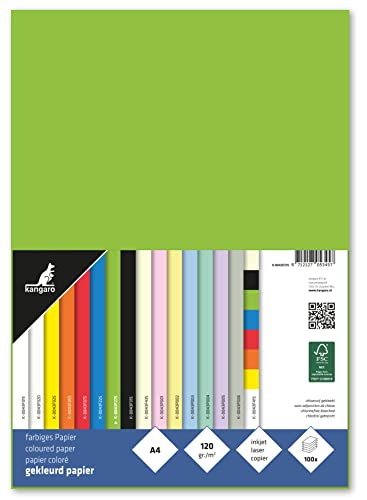 kangaro - Carta colorata verde DIN A4 – 120 g/m² FSC mix –... - Auto & Moto Amazon Italie à 15.99€