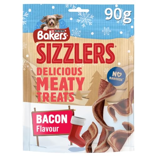 Bakers Dog Treats Bacon Sizzlers 90g - Animalerie Amazon Royaume-Uni à 1.25€