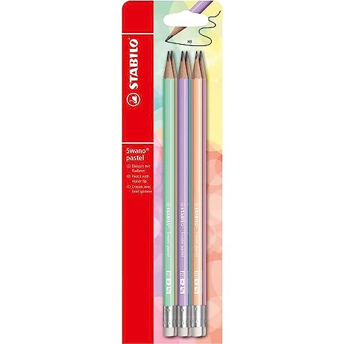 Lápiz de grafito con goma STABILO Swano Pastel - Pack con 6... - Fournitures Bureau en promo à 1.90€
