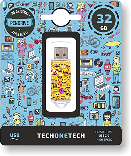 TECH ONE TECH Emojitech Emojis Pendrive 32 Go Clé USB - High-Tech & Électronique en promo à 12.00€