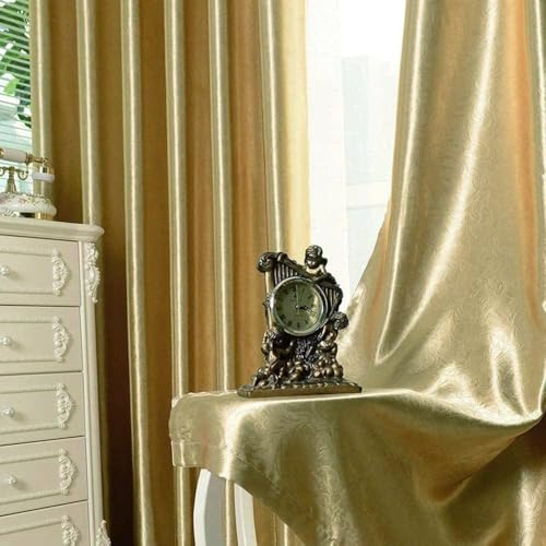 MYRU 2 Panels Set Semi Blackout Gold Curtains for Living... - Maison & Cuisine en promo à 30.33€