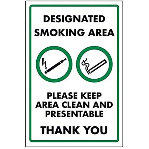 V Safety Designated Smoking Area/Please Keep Area Clean... - Vente Flash Amazon -63%