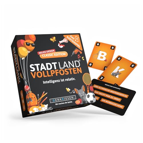 DENKRIESEN - Stadt Land VOLLPFOSTEN - Das Kartenspiel... - Jouets & Jeux Amazon Espagne à 23.73€