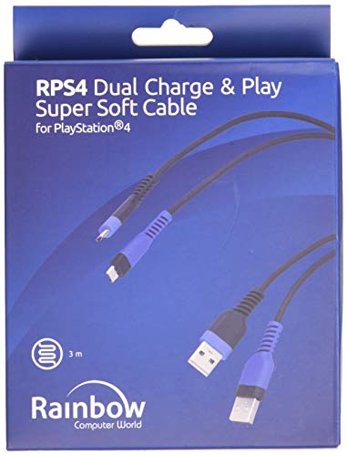 Générique- Rps4 Dual Charge & Play Super Soft Cable, Noir... - Jouets & Jeux Amazon France à 10.59€