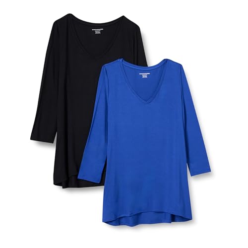 Amazon Essentials Camiseta de Manga 3/4 con Cuello en Pico... - Amazon Espagne à 11.50€