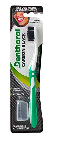 Denthoral Brosse à dents en carbone noir avec couvre-tête... - Beauté & Parfums en promo à 2.94€