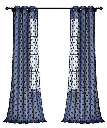 Lush Decor, Rideau Transparent à Pois Bleu Marine 213 x... en promo à 35,82€ (-50%) sur Amazon FR